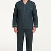 Gentlemen katoenen heren pyjama met knoopsluiting - Blauw