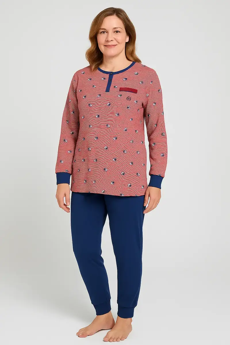 Irresistible dames pyjama lange mouw roze - spring