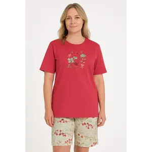 Tenderness dames shortama katoen - Red Summer Tenderness dames shortama katoen - Red Summer