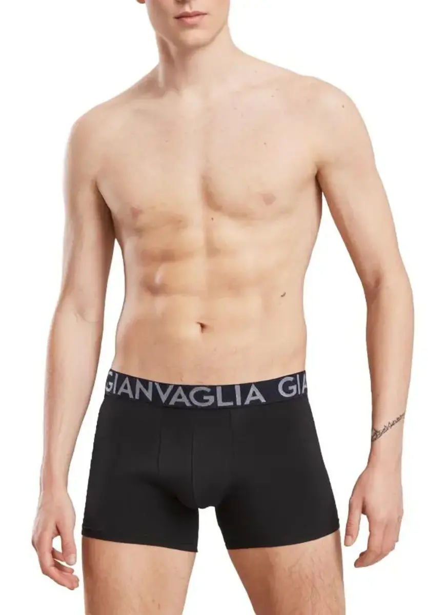 Gianvaglia 10-pack Heren boxershort katoen - Zwart - Elastisch katoenen heren ondergoed - Multipack voordeelverpakking