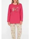 Tenderness dames pyjama Tricot lange mouw - Pink Flower