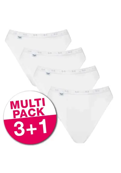 Sloggi 4-pack Basic Tai Slips dames - Hoog opgesneden Sloggi 4-pack Basic Tai Slips dames - Hoog opgesneden