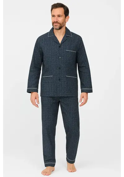 Gentlemen flanellen heren pyjama - Geruwd Gentlemen flanellen heren pyjama - Geruwd