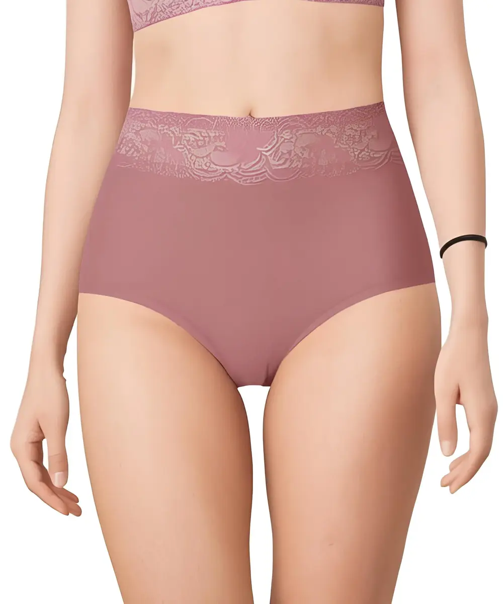 J&C Kanten dames taille slip - Invisible - Naadloos dames ondergoed dat niet doorschijnt