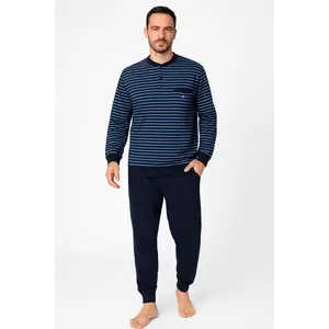 Paul Hopkins pyjama heren lange mouw - Blue stripe Paul Hopkins pyjama heren lange mouw - Blue stripe