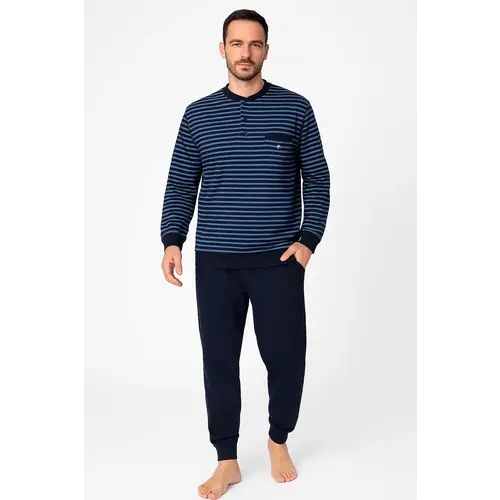 Paul Hopkins pyjama heren lange mouw - Blue stripe Paul Hopkins pyjama heren lange mouw - Blue stripe