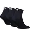 Puma 3-paar Quarter sokken - Badstof zool - Quarter katoenen sokken voor dames en heren in het wit, zwart, grijs en donkerblauw