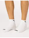 Puma 3-paar Quarter sokken - Badstof zool - Quarter katoenen sokken voor dames en heren in het wit, zwart, grijs en donkerblauw