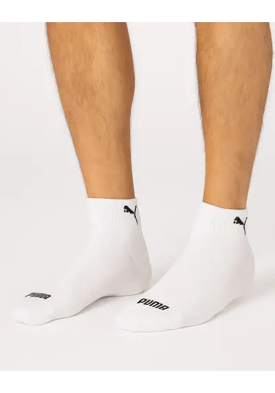 Puma 3-paar Quarter sokken - Badstof zool Puma 3-paar Quarter sokken - Badstof zool