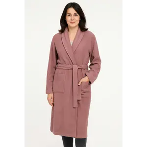 Ten Cate dames badjas katoen - Mauve - 100% katoenen roze sauna badjas Ten Cate dames badjas katoen - Mauve - 100% katoenen roze sauna badjas