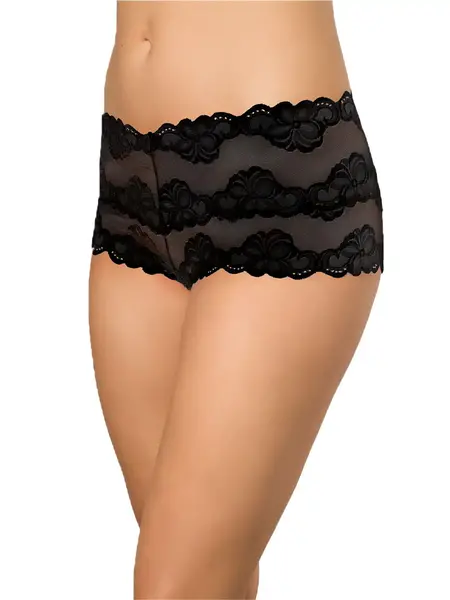 Nina von C dames kanten hipster - Floral - Kanten dames heup ondergoed - Katoenen kruisje