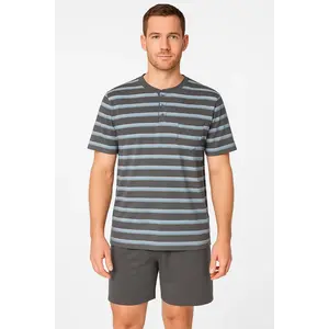 Paul Hopkins Heren shortama - Knoopsluiting - Katoen