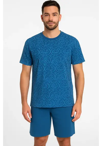 M.E.Q. Heren shortama katoen - Blue summer M.E.Q. Heren shortama katoen - Blue summer