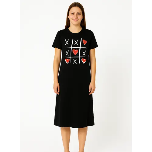Temptation dames nachthemd korte mouw zwart "Games" Temptation dames nachthemd korte mouw zwart "Games"