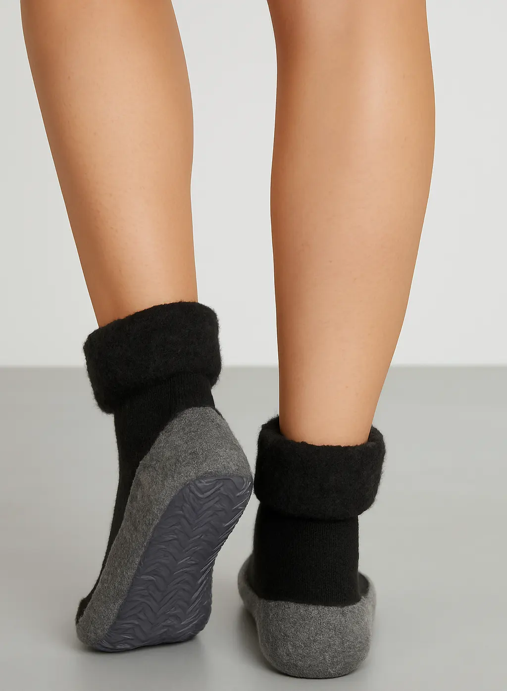 Apollo warme wollen slofsokken - Anti slip huissokken