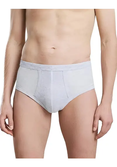 Beeren 2-pak heren slips met gulp - M500 grijsmellee Beeren 2-pak heren slips met gulp - M500 grijsmellee