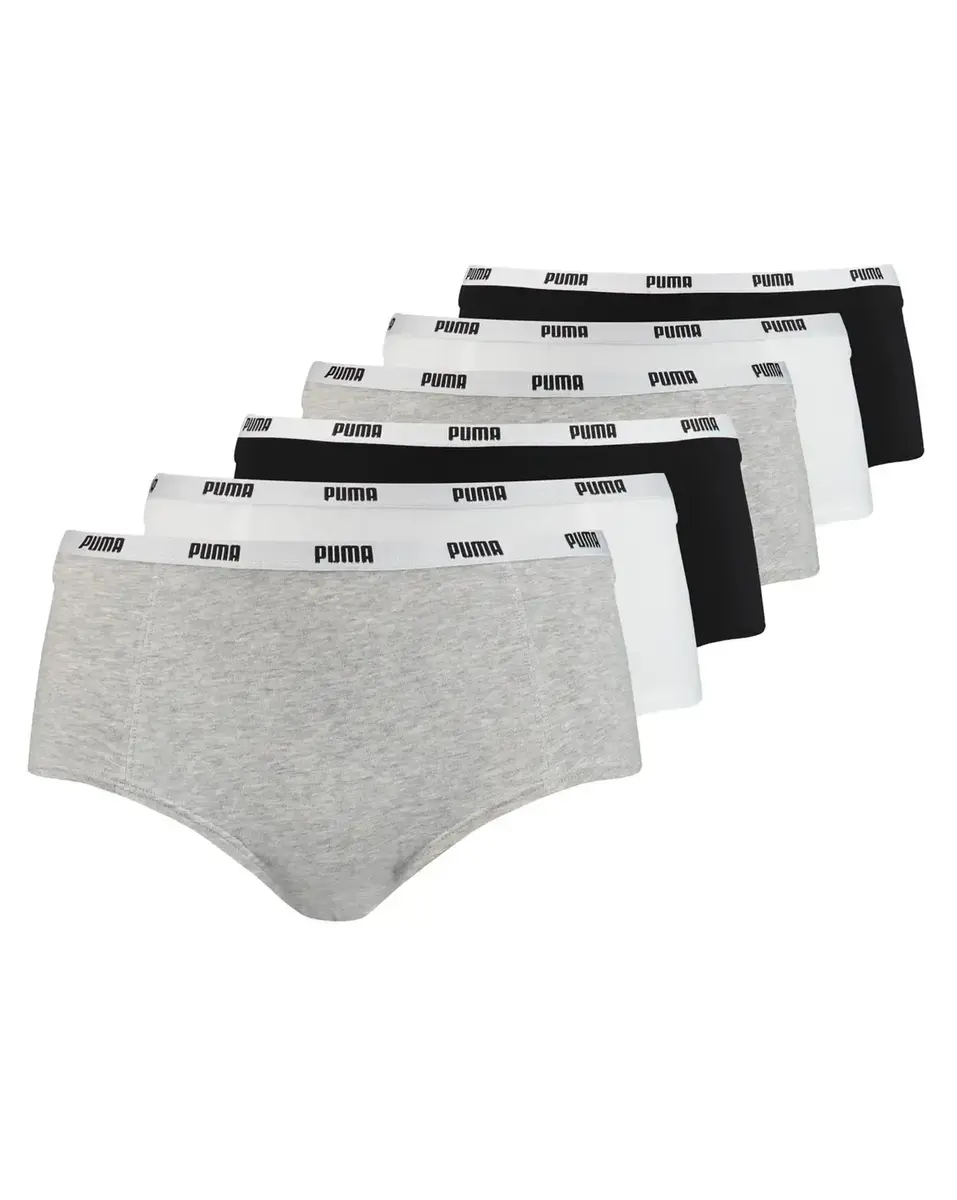 Puma 6-Pack dames hipsters - Multipack katoenen dames onderbroeken - Vrouwen ondergoed Puma 6-Pack dames hipsters - Multipack katoenen dames onderbroeken - Vrouwen ondergoed
