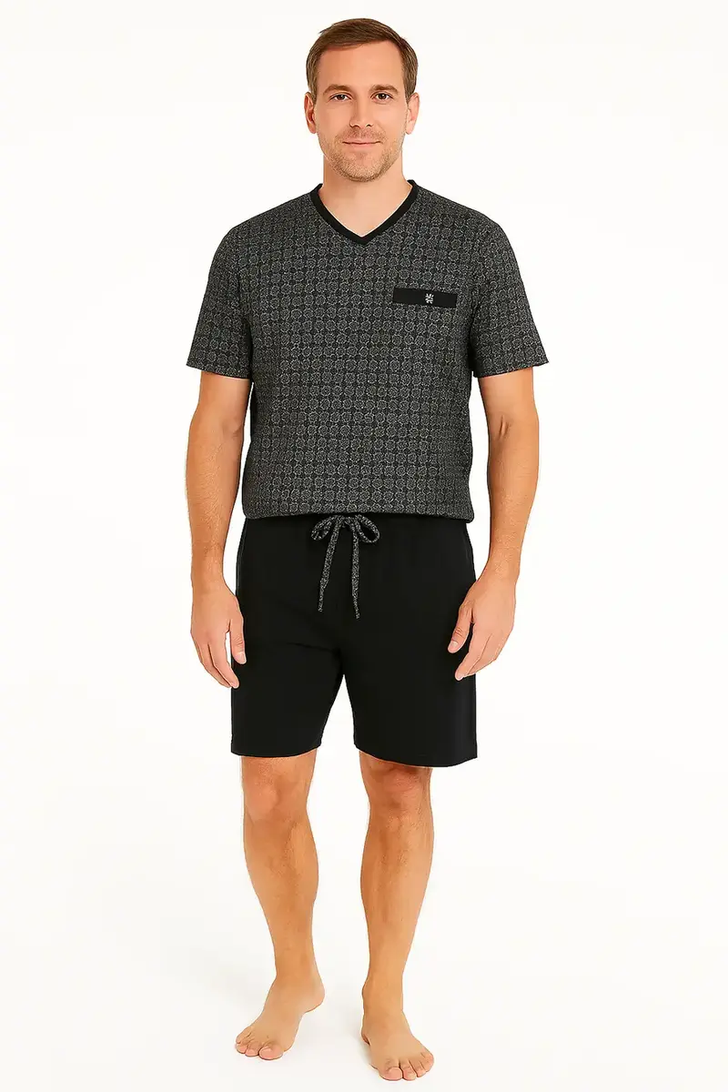 Paul Hopkins Heren shortama - Katoen - Classic black