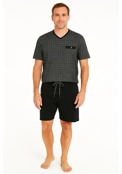 Paul Hopkins Heren shortama - Katoen - Classic black Paul Hopkins Heren shortama - Katoen - Classic black