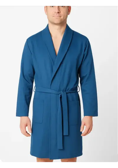 Outfitter heren wafel badjas - Blue colors