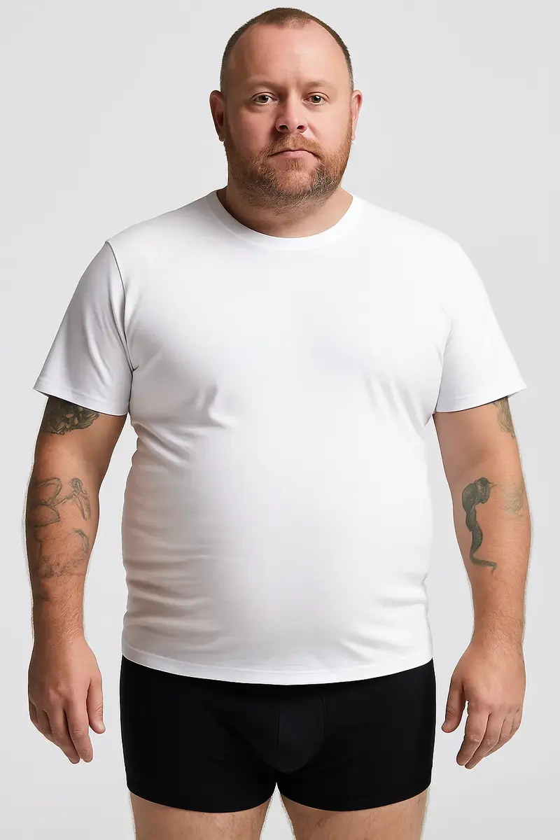 Ceceba 2-pak heren Ondershirts - Grote maten T-shirts - Konvex - Voor een dikke buik