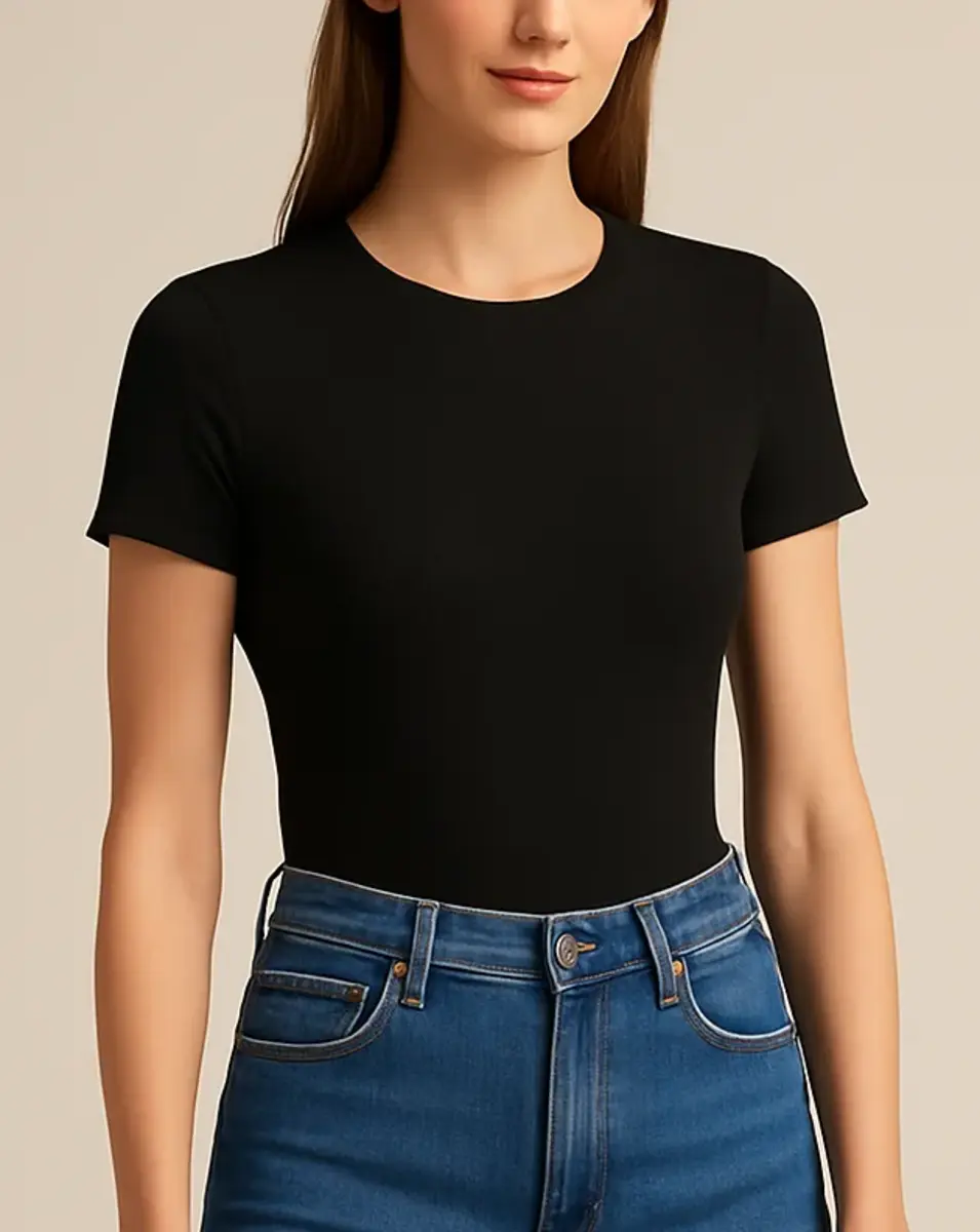 Pieces Gladde body korte mouw - PCADINA