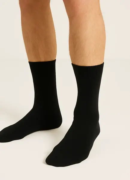 Basset heren katoenen sokken 1 paar - Naadloze sokken - Zachte kousen - zwart, blauwe, huidskleur - Witte sokken Basset heren katoenen sokken 1 paar - Naadloze sokken - Zachte kousen - zwart, blauwe, huidskleur - Witte sokken