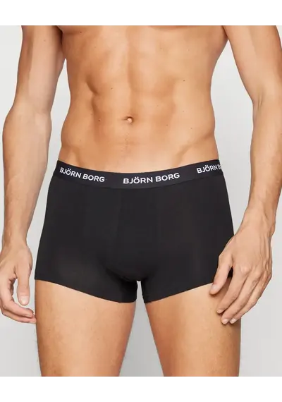 Bjorn Borg Cotton Stretch Trunk - 3 pack heren boxershort - Zwart