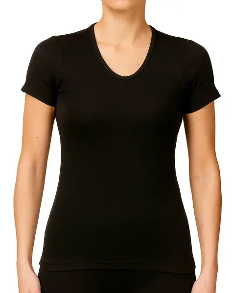Beeren dames thermo shirt korte mouw - Thermisch - Warm Thermo kleding dames - Lage hals