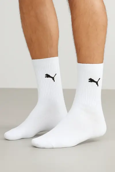 Puma 3-paar Crew sport sokken - Light - Ademende sport sokken dames & heren - Zwart - Wit - Blauw