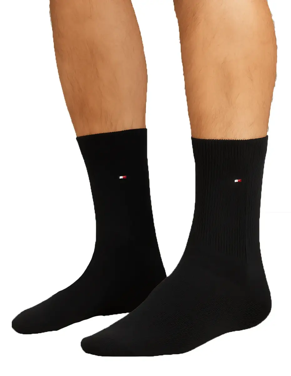 Tommy Hilfiger 2-pack sokken - Heren - Katoenen donkerblauw heren sokken Tommy Hilfiger 2-pack sokken - Heren - Katoenen donkerblauw heren sokken