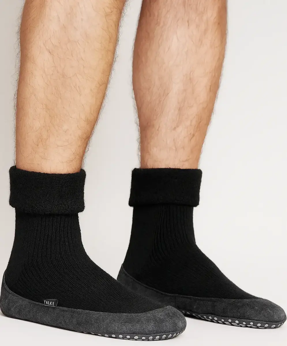 FALKE Cosyshoe pantoffels - Anti slip sokken heren - Wollen anti slip huissokken - Warm winter sokken
