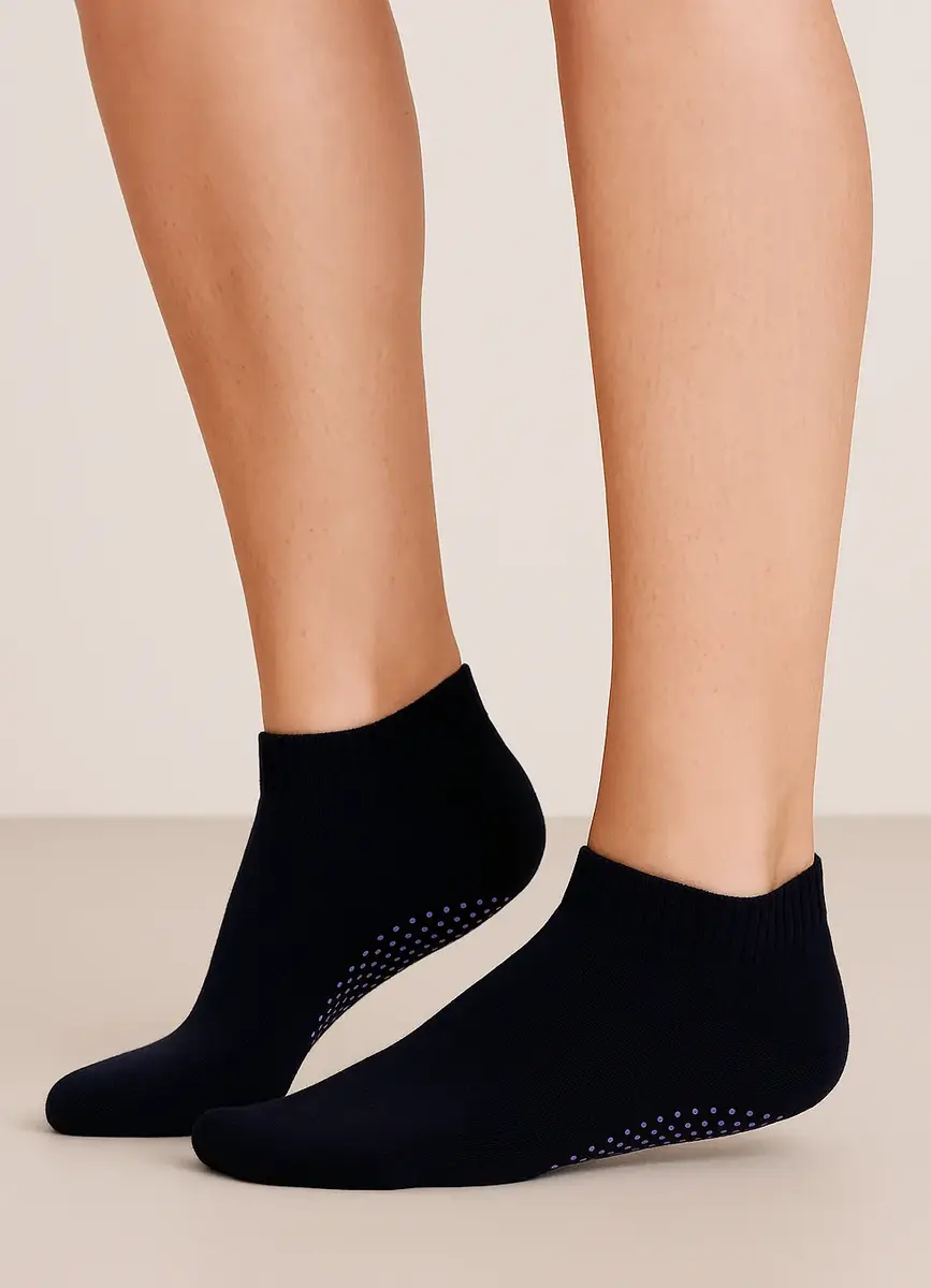 Basset Dames Yoga sok met antislip - Sneaker pilates sokken - Grip sokken