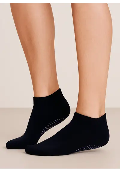 Basset Dames Yoga sok met antislip zwart Basset Dames Yoga sok met antislip zwart
