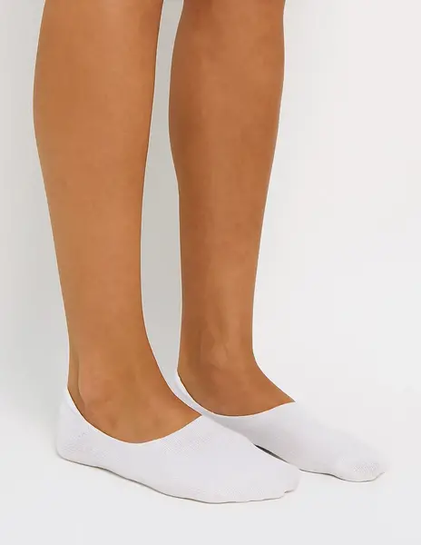 Pieces 4-paar invisible footies sneaker sokken - Katoenen onzichtbare kousenvoetjes