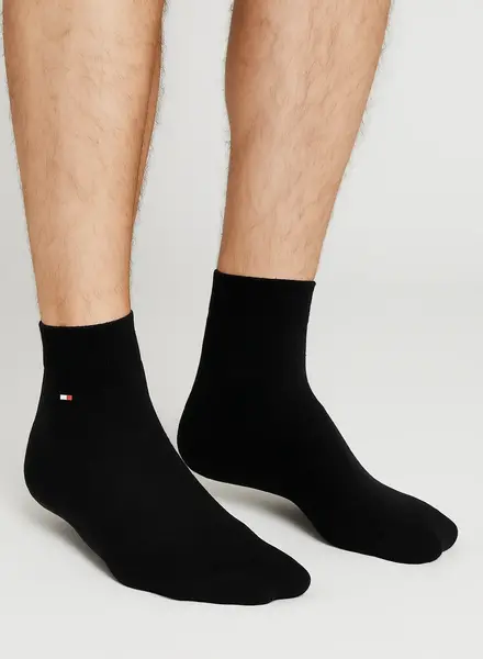Tommy Hilfiger 2-paar korte sokken - Katoenen quarter sokken - Halfhoge sokken
