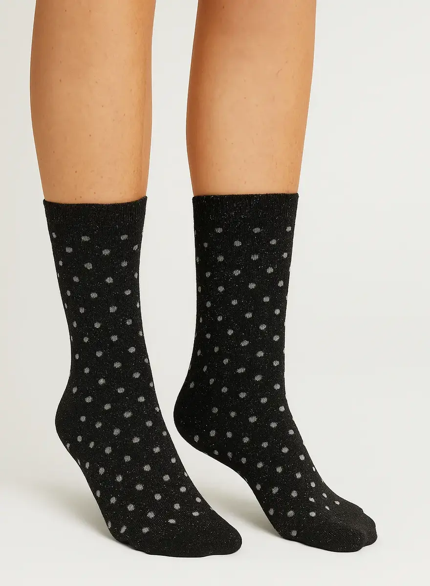 Pieces dames sokken 1-pack - Dots - Vrolijke en leuke dames sokken met stippel print