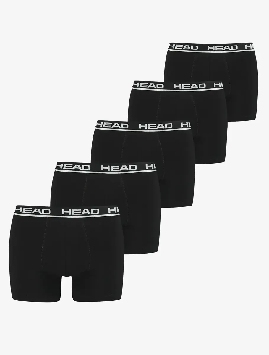 Head  5-pak Heren Boxershorts - Zwart - Multipack heren onderbroeken katoen