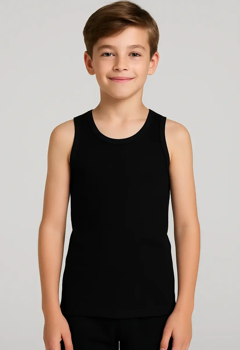 Beeren Young jongens hemd microfiber - jongens onderhemd brede bandjes - Naadloos