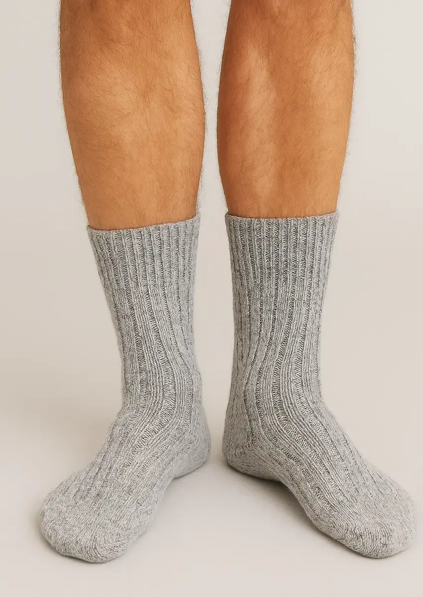 Hertex Dikke wollen sokken - gebreide sokken  - 50% Wol - Warme huissokken - Bedsokken - Thermosokken dames