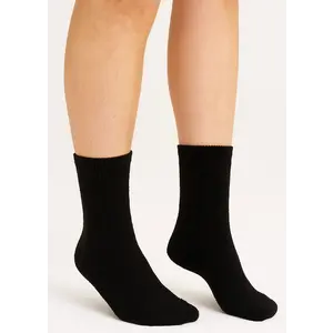 Teckel 2-paar Badstof sokken dames - Geheel badstof - Warme winter sokken - Huissokken