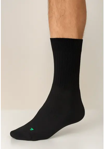 Boru Bamboo sportsokken met badstof zool zwart Boru Bamboo sportsokken met badstof zool zwart