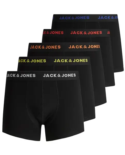 Jack & Jones 5-Pack heren boxershorts - Black Friday - Zwarte heren onderbroeken - Katoenen mannen ondergoed