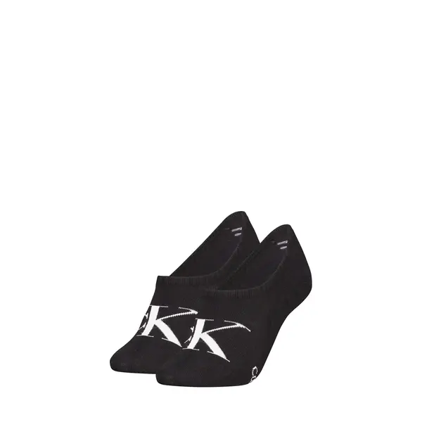 Calvin Klein 2-paar Footie High cut dames sokken - Logo monogram