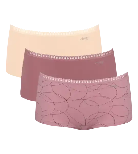 Sloggi 3-pack Crush Go dames boxershorts - Biologisch Katoenen dames onderbroeken - Multipack vrouwen ondergoed Sloggi 3-pack Crush Go dames boxershorts - Biologisch Katoenen dames onderbroeken - Multipack vrouwen ondergoed