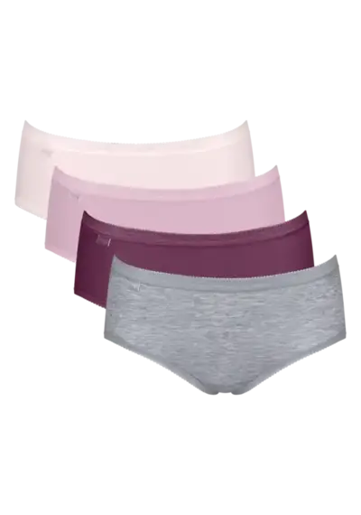 Sloggi 4-pack dames Basic Midi slips - Pink combi Sloggi 4-pack dames Basic Midi slips - Pink combi