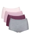 Sloggi 4-pack dames Basic Maxi slips - Pink combi