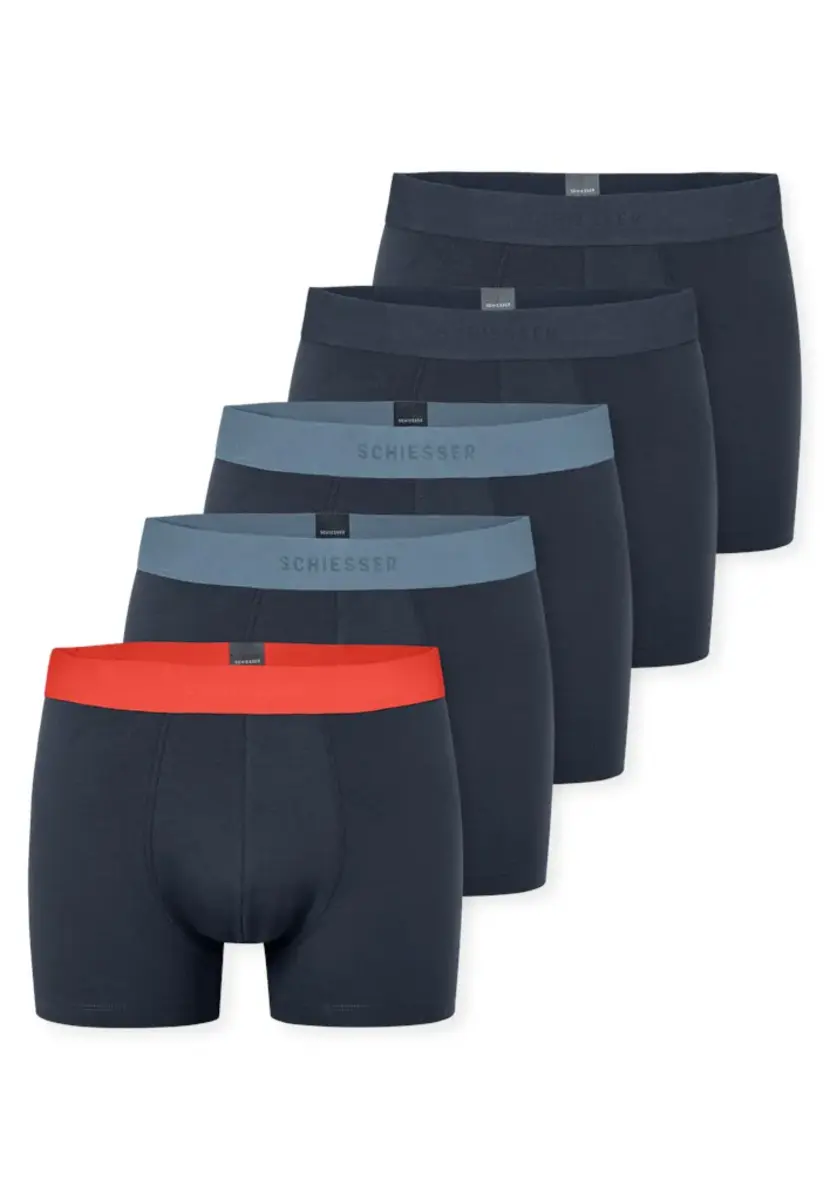Schiesser 5-pack heren boxershort 95/5 -  Darkblue - Copy