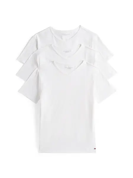 Tommy Hilfiger 3-pak Heren Katoenen T-Shirt V-hals  - Basic ondershirts korte mouw - Ronde hals - Copy