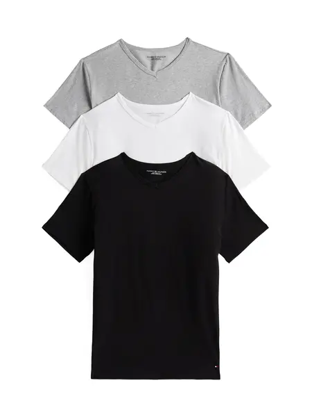 Tommy Hilfiger 3-pak Heren Katoenen T-Shirt V-hals  - Basic ondershirts korte mouw - Ronde hals - Copy Tommy Hilfiger 3-pak Heren Katoenen T-Shirt V-hals  - Basic ondershirts korte mouw - Ronde hals - Copy